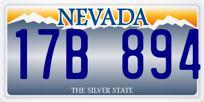 NV license plate 17B894