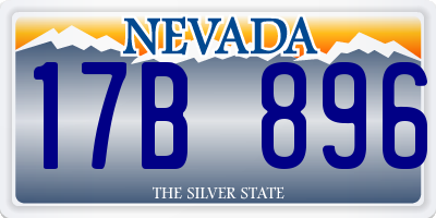 NV license plate 17B896