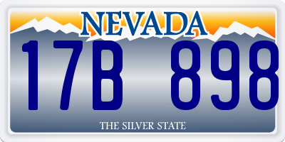 NV license plate 17B898