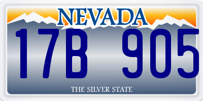 NV license plate 17B905