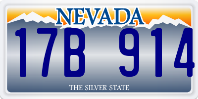 NV license plate 17B914
