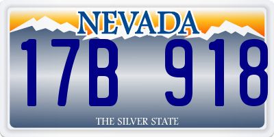 NV license plate 17B918