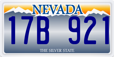 NV license plate 17B921