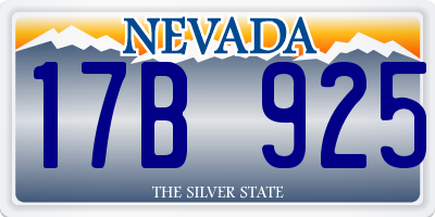 NV license plate 17B925