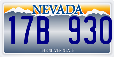 NV license plate 17B930