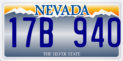 NV license plate 17B940