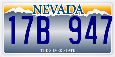 NV license plate 17B947