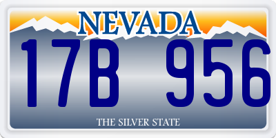 NV license plate 17B956