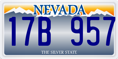 NV license plate 17B957