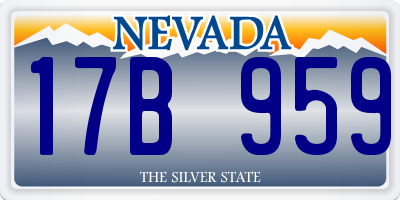 NV license plate 17B959