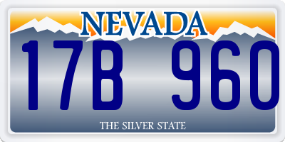 NV license plate 17B960