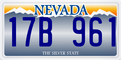 NV license plate 17B961