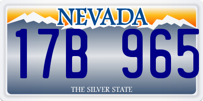 NV license plate 17B965