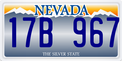 NV license plate 17B967