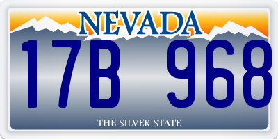 NV license plate 17B968