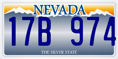 NV license plate 17B974