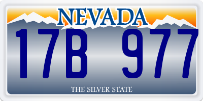 NV license plate 17B977