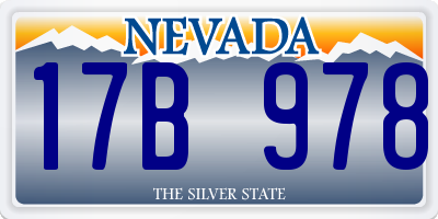 NV license plate 17B978