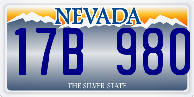 NV license plate 17B980