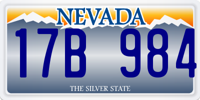 NV license plate 17B984