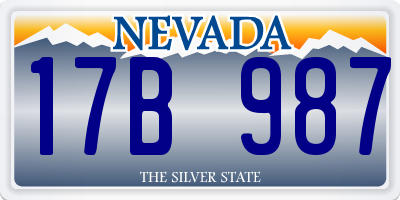 NV license plate 17B987