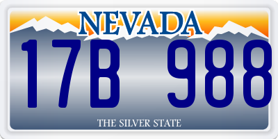 NV license plate 17B988