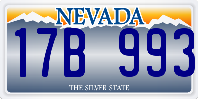 NV license plate 17B993
