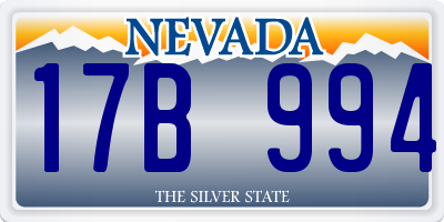 NV license plate 17B994