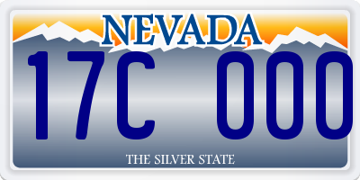 NV license plate 17C000