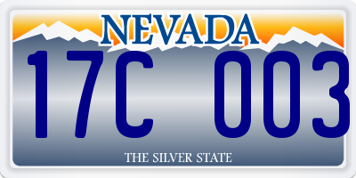 NV license plate 17C003