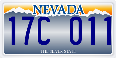 NV license plate 17C011