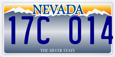 NV license plate 17C014