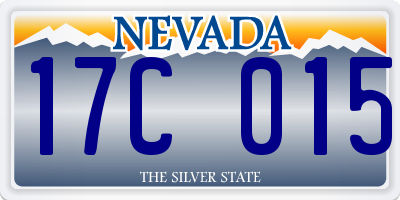 NV license plate 17C015