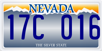 NV license plate 17C016