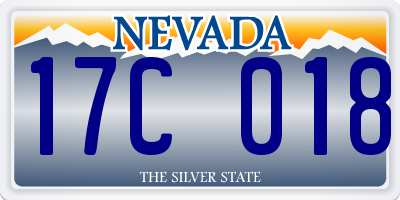 NV license plate 17C018