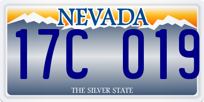 NV license plate 17C019