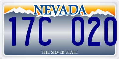 NV license plate 17C020