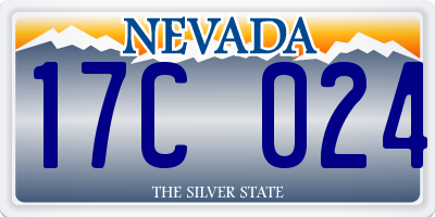 NV license plate 17C024
