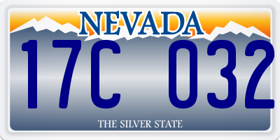 NV license plate 17C032