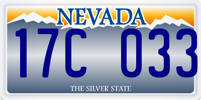 NV license plate 17C033