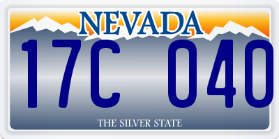 NV license plate 17C040