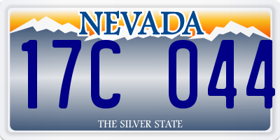 NV license plate 17C044