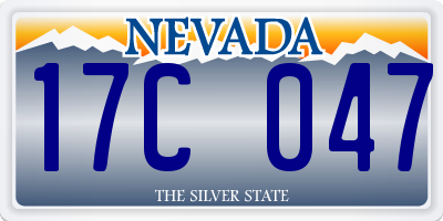 NV license plate 17C047