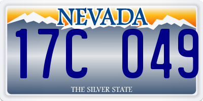 NV license plate 17C049