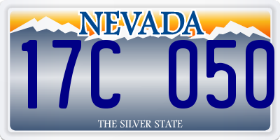 NV license plate 17C050