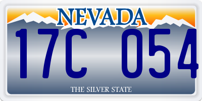 NV license plate 17C054