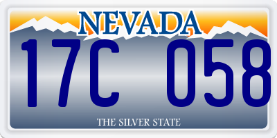 NV license plate 17C058