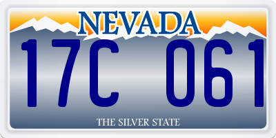 NV license plate 17C061