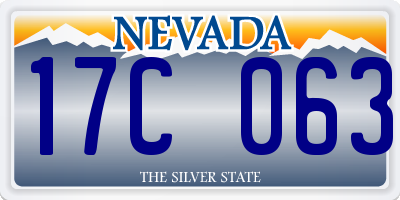 NV license plate 17C063