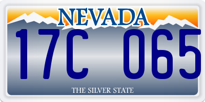 NV license plate 17C065